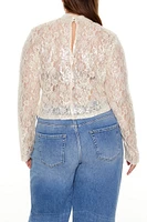 Plus Sequin Lace Top