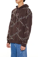 Embroidered 13 Barbed Wire Hoodie