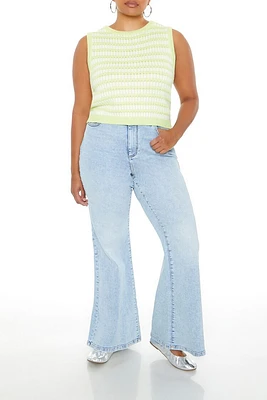 Plus High-Rise Flare Jeans