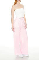 Drawstring Wide-Leg Cargo Pants
