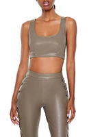 Faux Leather Crop Top