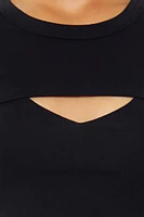 Layered Cutout Cropped Tee