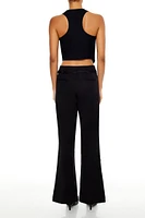 Belted Flare High-Rise Pants