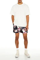 Floral Print Swim Trunks