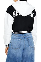 Hooded Varsity Letterman Jacket