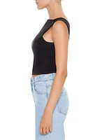 Cropped Scoop-Back Tank Top