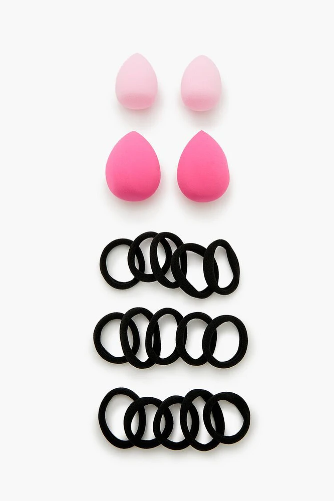 Makeup Sponge & Hair Tie Set