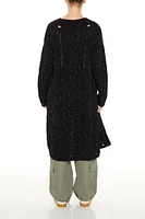 Speckled Longline Cardigan Sweater