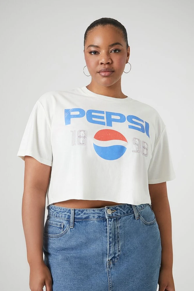 Plus Pepsi Graphic Cropped Tee