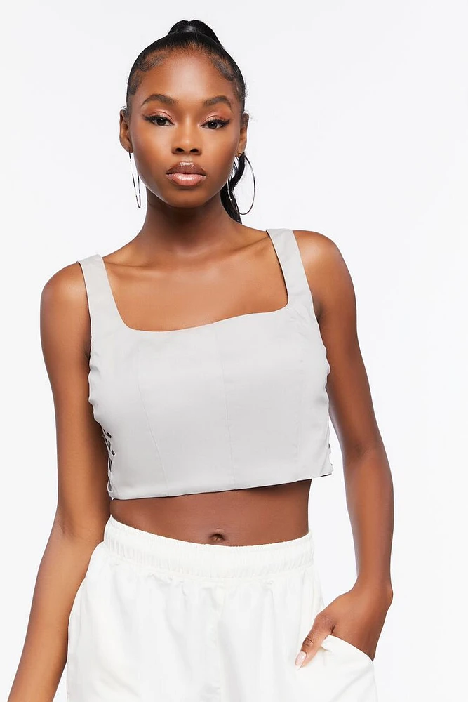 Lattice Cutout Cropped Tank Top