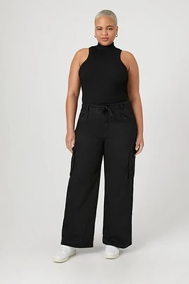 Plus Wide-Leg Cargo Pants