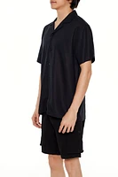 Linen-Blend Cuban-Collar Shirt