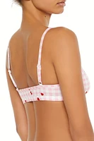 Gingham Strawberry Bralette