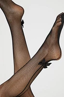 Bow Fishnet Tights