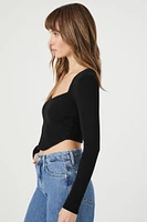 Sweater-Knit Crop Top