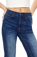 Stone Wash High-Rise Flare Jeans
