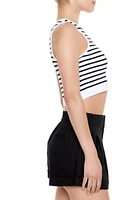 Striped Sweater-Knit Tank Top