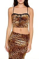 Leopard Cropped Cami & Skirt Set