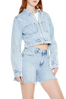 Denim Zip-Up Trucker Jacket