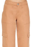 Twill-Low-Rise Cargo Pants