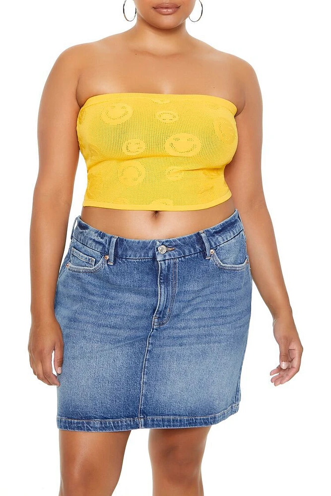 Plus Sweater-Knit Tube Top