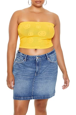 Plus Sweater-Knit Tube Top