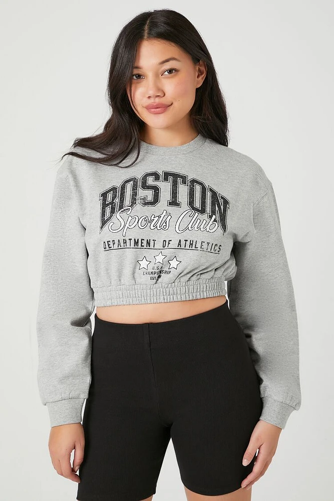 Cropped Boston Sports Club Pullover