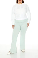 Plus Fuzzy Cable Knit Sweater
