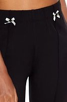 Rosette Bow Capri Leggings