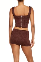 Leopard Print Corset Crop Top