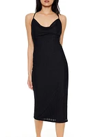 Cowl Crisscross Midi Dress