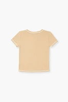 Girls Two-Tone Henley Top (Kids)