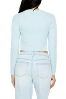 Textured Cropped Sweater