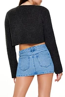 Chenille Sweater Crop Top & Cardigan