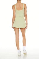 Active Drawstring Skort Romper