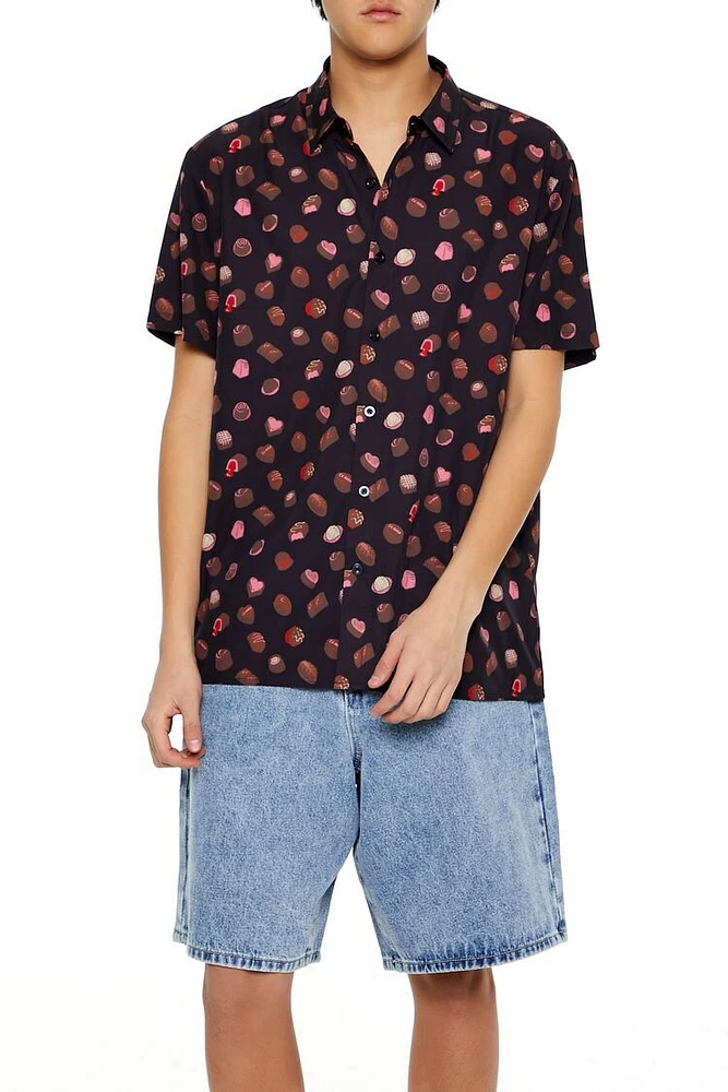 Chocolate Bonbon Print Shirt