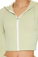 Active Cropped Zip-Up Hoodie