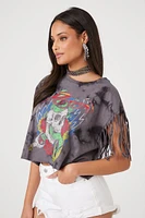 Tie-Dye Poison Fringe Cropped Tee