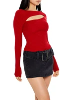 Cutout Ribbed Sweater