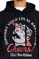 Glitter Pabst Blue Ribbon Hoodie