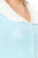 Plus Faux Fur Hello Kitty Cardigan Sweater