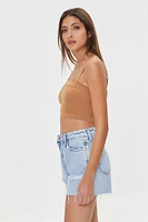 Textured Sweater-Knit Cropped Cami