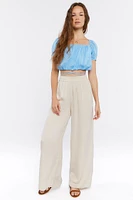 Lace-Back Crop Top