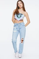 Turtle Tie-Dye Handkerchief Tube Top