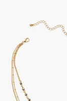 Faux Stone Y-Chain Necklace