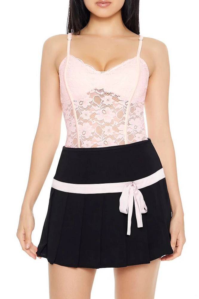 Sheer Lace Cami Bodysuit