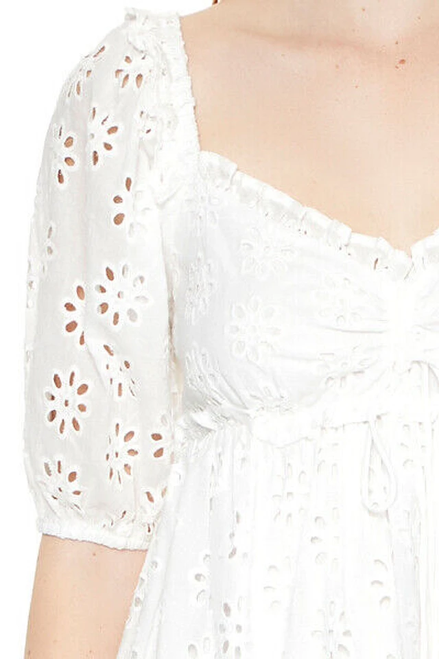 Forever 21 Eyelet Babydoll Mini Dress | MainPlace Mall
