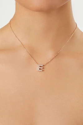 Faux Gem Initial Pendant Necklace