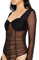 Sheer Mesh Sweetheart Bodysuit