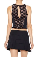 Plunging Lace Crop Top